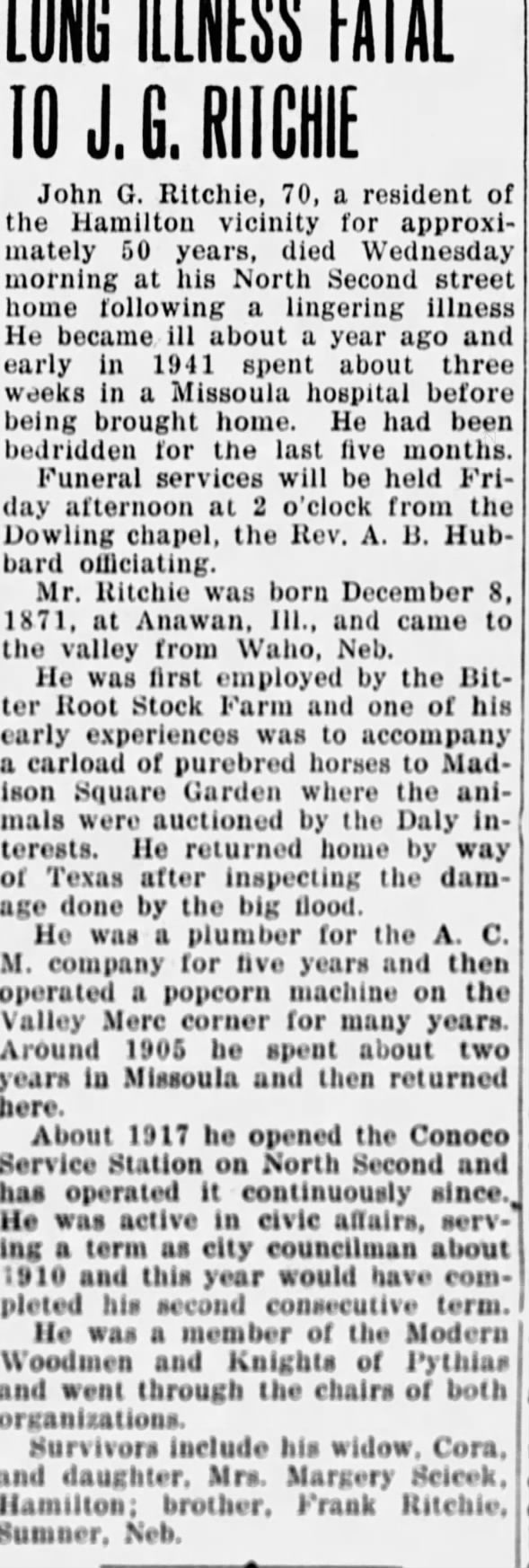Clipping from Ravalli Republic